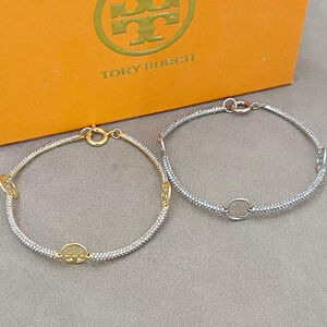 Tory Burch Trendy Zircon Geometric Circle Micro Pave Bracelet